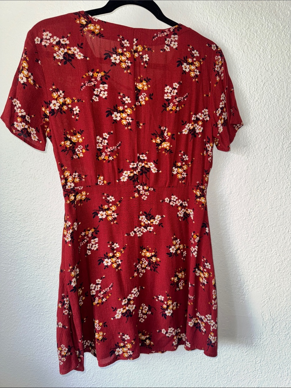 Forever 21 Rust Red Floral Lace-Up Top - Picture 5 of 5